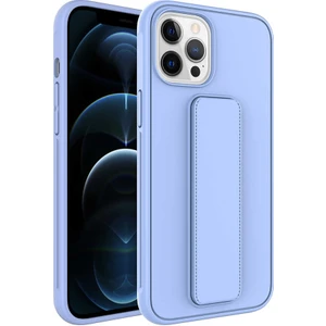 Kzy Apple iPhone 12 Pro Kapak Qstand Silikon Kılıf - Lila