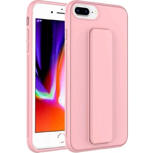 Kzy Apple iPhone 7 Plus  Kapak Qstand Silikon Kılıf - Pembe