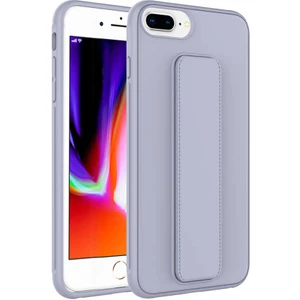 Kzy Apple iPhone 8 Plus Kapak Qstand Silikon Kılıf - Gri