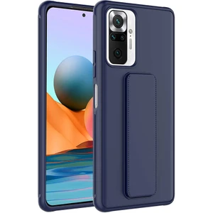 Kzy Xiaomi Redmi Note 10 Pro Kapak Qstand Silikon Kılıf - Lacivert