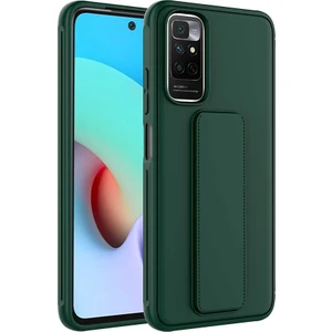 Kzy Xiaomi Redmi Note 11 Global Kapak Qstand Silikon Kılıf - Koyu Yeşil