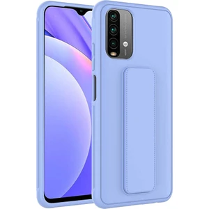 Kzy Xiaomi Redmi Note 10S Kapak Qstand Silikon Kılıf - Lila