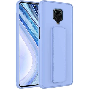 Kzy Xiaomi Redmi Note 9 Pro Kapak Qstand Silikon Kılıf - Lila