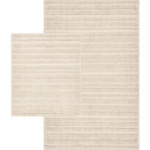 Lines Doğal Pamuklu 2'Li Banyo Kilim Seti
