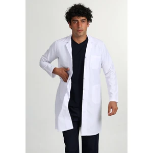 Uzun Erkek Gömlek Yaka Doktor Hemşire Veteriner Öğretmen Önlüğü (Hmt-8401)