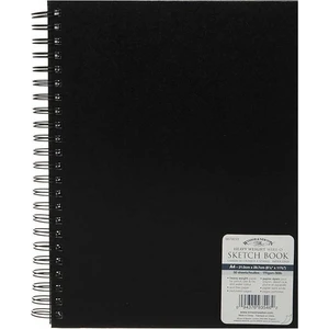 Winsor & Newton  Black Sert Kapaklı Spiralli Eskiz Defteri  170 gr (50 Yaprak)  A5