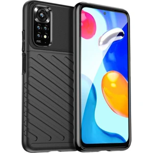 Xiaomi Redmi Note 11 Pro 4g (Global) Thunder Serisi Darbeye Dayanıklı Silikon Kılıf - Siyah