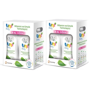 Uni Baby Biberon ve Emzik Temizleyici Set 2 Paket Toplam 8X500 ml