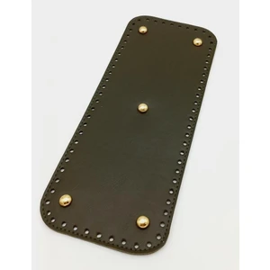 Angel Çanta Aksesuar Suni Deri Haki Renk 30X12 cm Dikdörtgen Çanta Tabanı (Light Gold Aparatlı)