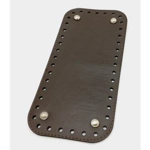 Angel Çanta Aksesuar Suni Deri Kahverengi 25X12 cm Dikdörtgen Çanta Tabanı (Gümüş Aparatlı)