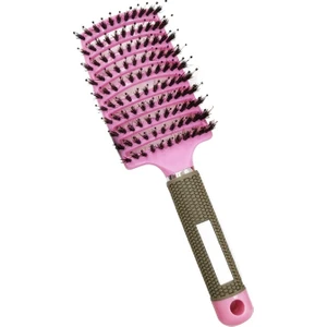 Retro Kuaförlük Büyük Kavisli Tarak Saç Masaj Tarağı (Pembe) (Yurt Dışından)