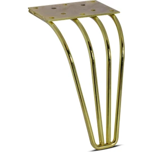 Mobilya Koltuk Kanepe Ünite Sehpa Ayağı 18 Cm Altın Metal Baza Ayakları