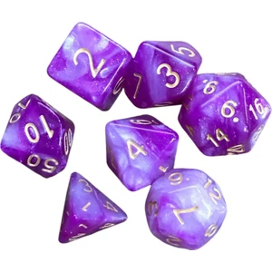 7 Adet Çok Yönlü Zar Oyun Seti - Mor (Yurt Dışından)
