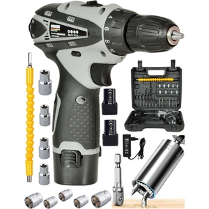 Matkap Şarjlı Vidalama 24 Parça Set ve Gator Grip 2 Li Set Hedye