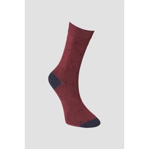 ALTINYILDIZ CLASSICS Erkek Bordo-lacivert Desenli Bordo Lacivert Bambulu Casual Çorap
