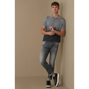 Ernı Smart Jean Erkek Pantolon Slim Fit Gri