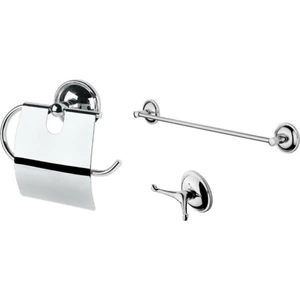 Krom Kapaklı Wc Kağıtlık - Uzun Havluluk -Bornoz Askılık Vidalı