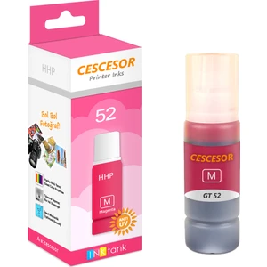 Hp GT52 Kırmızı Muadil Mürekkep - 70 ml - Cescesor