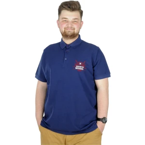 Büyük Beden T-Shirt Polo Design Mx  22346 Indigo