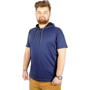 Büyük Beden Oversize Tshirt Kapşon Basic 21115 Indigo