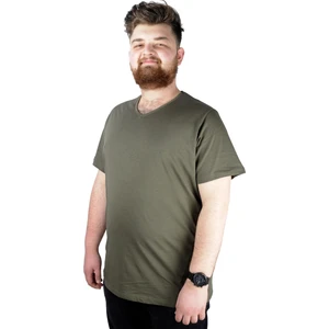 Büyük Beden Tshirt V Yaka 20032 Haki