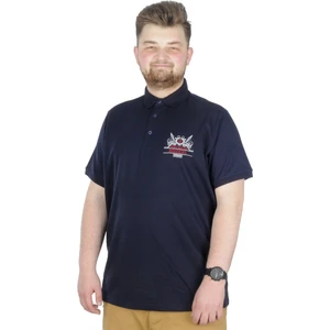 Büyük Beden T-Shirt Polo Design Mx  22346 Lacivert