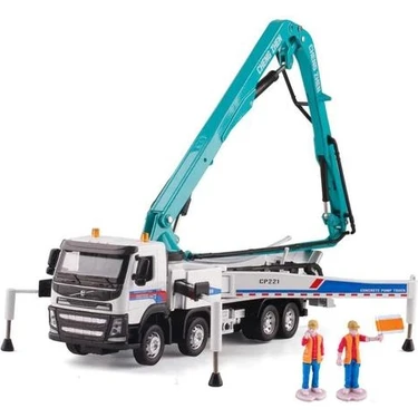 1/50 Simülasyon Mekanik Beton Pompası Kamyon Diecast Alaşımlı Çimento Taşıyıcı Ağır Mühendislik