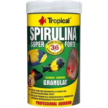 Tropical Super Spirulina Forte Gran Balık Yemi 100