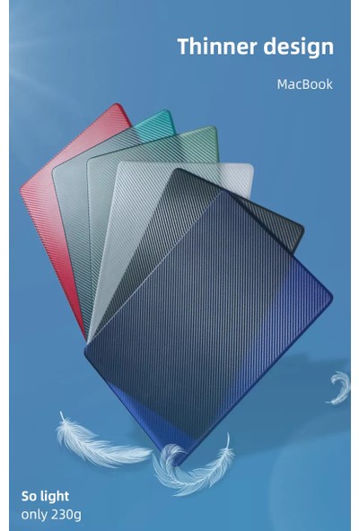 Arabulalaca Macbook Pro 13 2020 A2251 A2289 Kılıf Koruma Karbon Desenli Hardcase Kapak