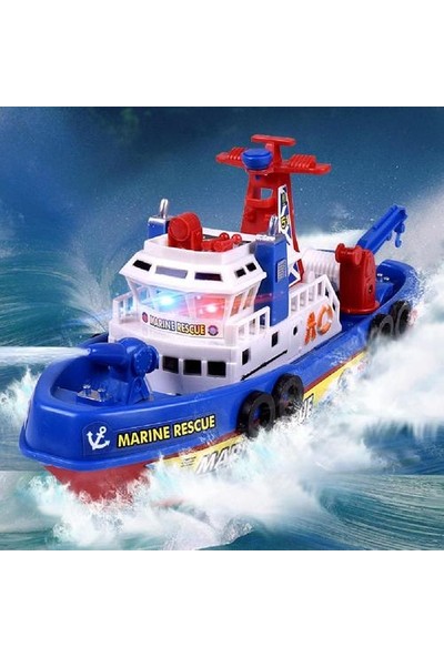 Çocuklar Elektrikli Yangın Mücadele Gemi Modeli Ses Işıkları ile Su Püskürtme Tekne Oyuncaklar Xmas Hediyeler | Diecasts oyuncak Araçlar