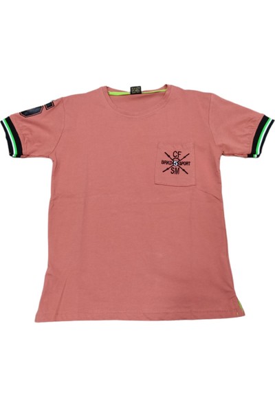 Barkod Kids Erkek Çocuk Kolu Sayı Desenli Cepli Tişört