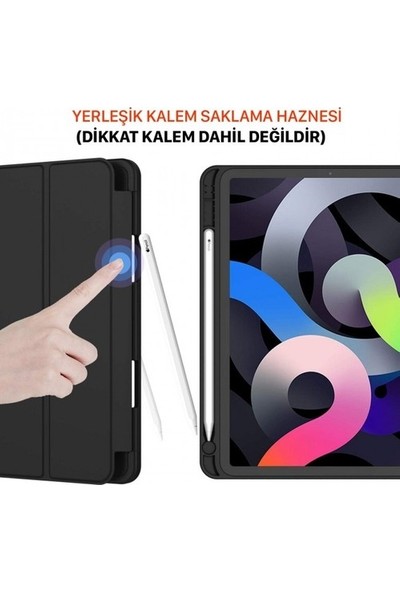 Pamukkale Apple iPad Air 5 2022 10.9 (5. Nesil) M1 Chip Series A2589,A2591 Kalemlikli Akıllı Telefon Kılıfı ve Yatay Standlı Uyku Modu (Yurt Dışından)
