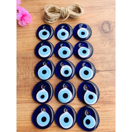 Nazar Boncuk 15 Adet 4cm Cam Nazar Boncuk Duvar Süsü Bahçe Ağaç Süsü Nazarlık Nazar modelleri