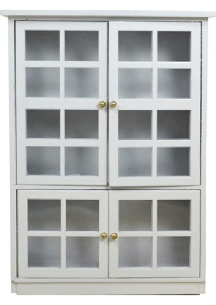 Dollhouse Minyatür Mobilya Ahşap Dolap Raf Dolabı Beyaz 1:12 (Yurt Dışından)