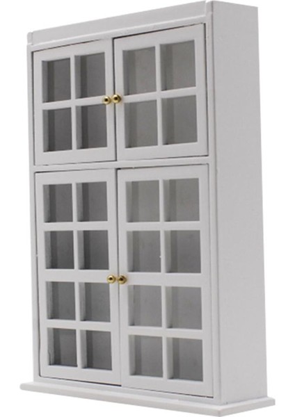Dollhouse Minyatür Mobilya Ahşap Dolap Raf Dolabı Beyaz 1:12 (Yurt Dışından)