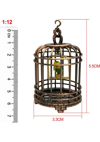 Minyatür Birdcage Kuş Asılı Kanca Modeli Için 1:12 Dollhouse Sahne Bronz (Yurt Dışından) indirimleri