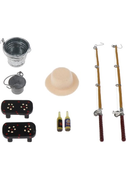 9ADET 1:12 Dollhouse Minyatür Balıkçılık Aracı Balıkçılık Çubuğu Mini Açık (Yurt Dışından) indirimleri