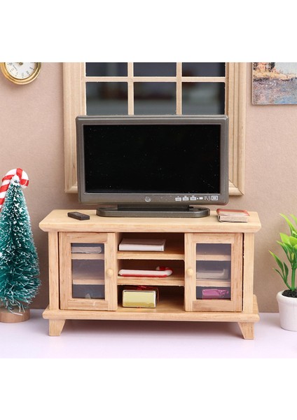 Minyatür Tv Kabine Dollhouse Mobilya Modeli Oyuncaklar Dollhouse Tv Yatak Odası Kahverengi Için (Yurt Dışından) fiyatları