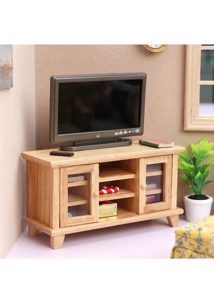 Minyatür Tv Kabine Dollhouse Mobilya Modeli Oyuncaklar Dollhouse Tv Yatak Odası Kahverengi Için (Yurt Dışından) fırsatları