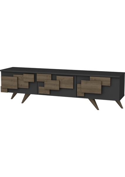 3D Tv Ünitesi Antrasit Ceviz