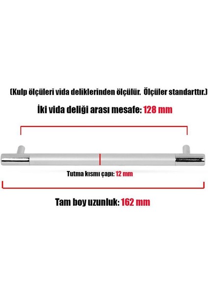 Hitit Çekmece Dolap Kapak Kulpu Kulbu 128 mm Mat Krom Kulp fırsatları