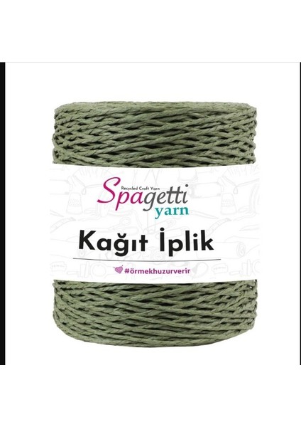 Spagetti Yarn Haki Kağıt Ip