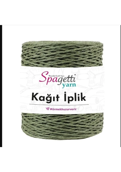 Spagetti Yarn Haki Kağıt Ip