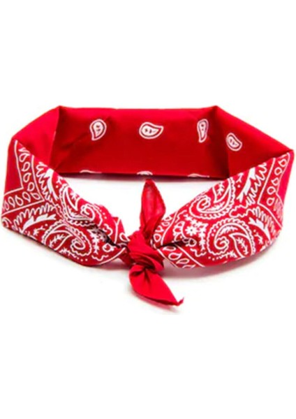 Unisex Kırmızı Renk Çok Amaçlı Bandana