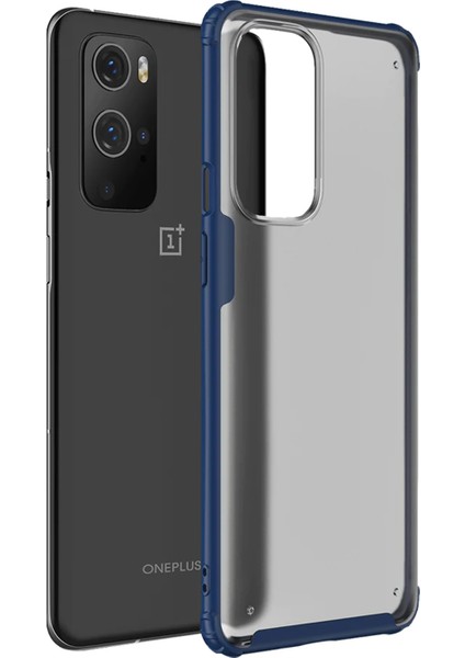 Oneplus 9 Pro Luna Serisi Köşe Korumalı Sert Rubber Kılıf - Mavi