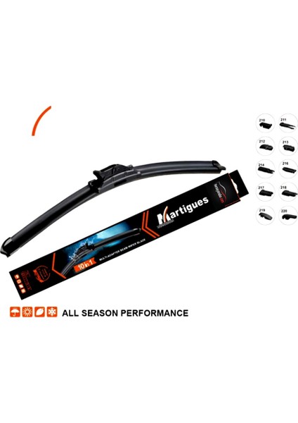 Silecek Süpürgesi Muz 10 Aparatlı 530 mm 21 Inc