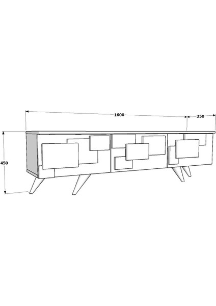 3D Tv Ünitesi Beyaz Ceviz