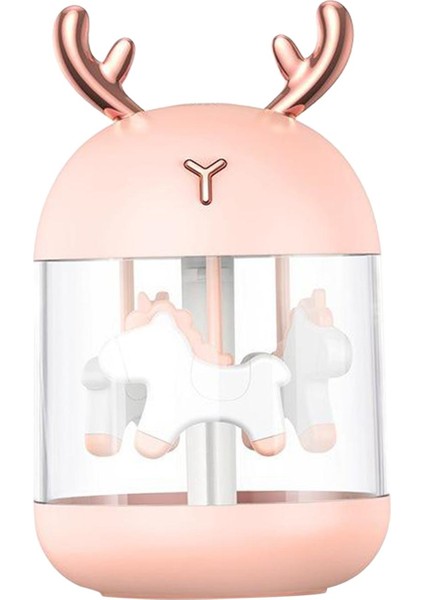 Gece Lambalı USB Nemlendirici Mini Boyutlu Pembe (Yurt Dışından)