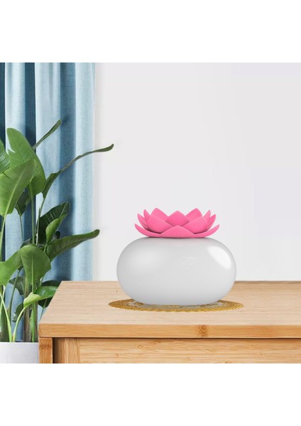 1000ML Aroma Essential Hava Difüzör Lotus Şekli Nemlendirici Sessiz Ev Pembe - Beyaz (Yurt Dışından)