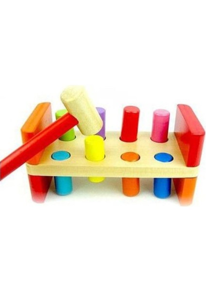 Doğal Ahşap 8 Li Eğitici Çekiçli Tak Çak Oyunu